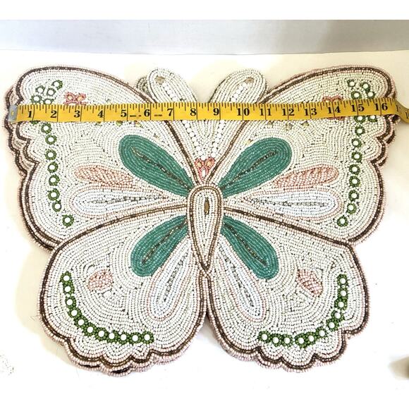 Nicole Miller Beaded Butterfly Placemats – Set of 4 Chargers - Picture 7 of 8